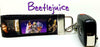 Beetlejuice Key Fob Wristlet Keychain 1 1/4"wide Zipper pull Camera strap - Petcollarshandmades