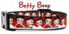 Betty Boop dog collar handmade adjustable buckle collar 1" or 5/8"wide or leash - Petcollarshandmades