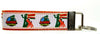 Gumby & Pokey Key Fob Wristlet Keychain 1"wide Zipper pull Camera strap handmade Petcollarshandmade