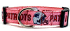 Patriots girl dog collar handmade adjustable buckle 1" or 5/8" wide or leash Petcollarshandmade