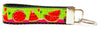 Watermelon Key Fob Wristlet Keychain 1"wide Zipper pull Camera strap handmade - Petcollarshandmades