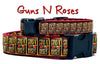 Guns N Roses dog collar handmade adjustable buckle collar 5/8" wide or leash Petcollarshandmade