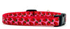 Strawberry cat or small dog collar 1/2" wide adjustable handmade bell or leash Petcollarshandmade
