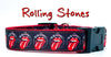 Rolling Stones dog collar Handmade adjustable buckle collar 1"wide or leash Rock Petcollarshandmade