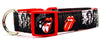 Rolling Stones dog collar Handmade adjustable buckle 1"or 5/8"wide or leash Rock Petcollarshandmade