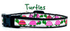 Turtles cat or small dog collar 1/2" wide adjustable handmade bell or leash Petcollarshandmade