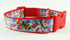 Skittles dog collar Handmade adjustable buckle collar 1" or 5/8" wide or leash Petcollarshandmade