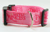 Princess Dog collar handmade adjustable buckle collar 1" wide or leash Pink Petcollarshandmade