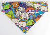 Rugrats Dog Bandana, Over the Collar dog bandana Dog collar bandana puppy Petcollarshandmade