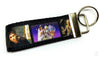 Beetlejuice Key Fob Wristlet Keychain 1 1/4"wide Zipper pull Camera strap - Petcollarshandmades
