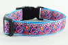 Paisley dog collar handmade adjustable buckle collar 1" wide or leash Petcollarshandmade