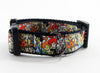 Flintstones dog collar handmade adjustable buckle collar 1" wide or leash fabric Petcollarshandmade