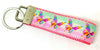Butterflies Key Fob Wristlet Keychain 1"wide Zipper pull Camera strap handmade Petcollarshandmade