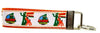 Gumby & Pokey Key Fob Wristlet Keychain 1"wide Zipper pull Camera strap handmade Petcollarshandmade