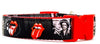 Rolling Stones dog collar Handmade adjustable buckle 1"or 5/8"wide or leash Rock Petcollarshandmade