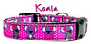 Koala Bear dog collar handmade adjustable buckle collar 5/8" wide or leash Petcollarshandmade