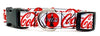 Coca Cola Dog collar handmade adjustable buckle collar 5/8" wide leash fabric Petcollarshandmade
