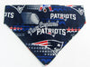 Patriots football Dog Bandana Over the Collar dog bandana Dog collar bandana Petcollarshandmade