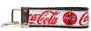 Coca Cola Key Fob Wristlet Keychain 1"wide Zipper pull Camera strap handmade Petcollarshandmade