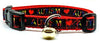 Autism cat or small dog collar 1/2" wide adjustable handmade bell or leash - Petcollarshandmades