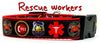 Rescue 911 Police dog collar handmade adjustable buckle collar 1" wide or leash - Petcollarshandmades