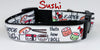 Sushi dog collar adjustable buckle collar 1" wide or leash food Petcollarshandmade