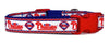 Phillies dog collar handmade adjustable buckle collar 5/8" wide or leash fabric Petcollarshandmade