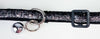Silver Glitter cat & small dog collar 1/2" wide adjustable handmade bell leash - Petcollarshandmades