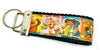 Garbage Pail Kids Key Fob Wristlet Keychain 1 1/4"wide Zipper pull Camera strap - Petcollarshandmades