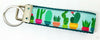 Cactus Key Fob Wristlet Keychain 1"wide Zipper pull Camera strap handmade - Petcollarshandmades