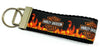 Harley Davidson Key Fob Wristlet Keychain 11/4"wide Zipper pull Camera strap - Petcollarshandmades