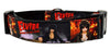 Elvira dog collar handmade adjustable buckle collar 1" or 5/8" wide or leash Petcollarshandmade
