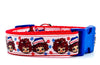 Raggedy Ann & Andy dog collar handmade adjustable buckle 1" or 5/8"wide or leash Petcollarshandmade