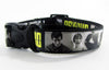 Psycho dog collar adjustable buckle collar 1" wide or leash horror movie Petcollarshandmade