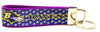 Baltimore Ravens Key Fob Wristlet Keychain 1"wide Zipper pull Camera strap - Petcollarshandmades
