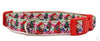 Christmas dog collar handmade adjustable buckle collar 5/8" wide leash Petcollarshandmade