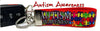 Autism Awareness Key Fob Wristlet Keychain 1"wide Zipper pull Camera strap - Petcollarshandmades
