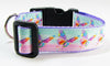 Butterflies dog collar,handmade, adjustable,buckle collar,1" wide, leash - Petcollarshandmades
