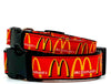 McDonald's Dog collar handmade adjustable buckle 5/8" wide or leash Petcollarshandmade