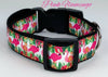 Pink Flamingo dog collar Handmade adjustable buckle collar 1" wide or leash $6 - Petcollarshandmades