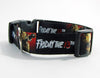 Friday the 13th dog collar handmade adjustable buckle collar 1" wide or leash Petcollarshandmade
