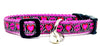 Lips & Hearts cat or small dog collar 1/2"wide adjustable handmade bell or leash Petcollarshandmade