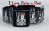 Rock n Roll Dog collar handmade adjustable buckle 1" or 5/8" wide or leash Petcollarshandmade