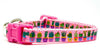 Cactus cat or small dog collar 1/2"wide adjustable handmade bell or leash Petcollarshandmade