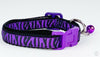 Animal Print cat or small dog collar 1/2" wide adjustable handmade bell or leash Petcollarshandmade