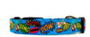 Super Hero dog collar handmade adjustable buckle 1"or 5/8" wide or leash blue Petcollarshandmade