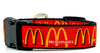 McDonald's dog collar handmade adjustable buckle 1"or 5/8" wide or leash Petcollarshandmade