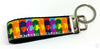 The Beatles Key Fob Wristlet Keychain 1"wide Zipper pull Camera strap handmade - Petcollarshandmades