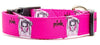 Pink dog collar Handmade adjustable buckle collar 1"wide or leash Pop Rock music Petcollarshandmade