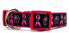 "Bark For a Cure" dog collar handmade adjustable buckle 1"or 5/8" wide or leash Petcollarshandmade